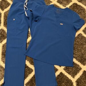 Figs Royal Blue Scrub Set - XS